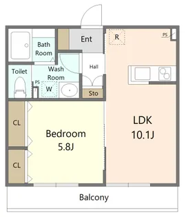 クオーレ【1階】の間取り