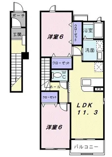 ベル・カーサD【2階】の間取り