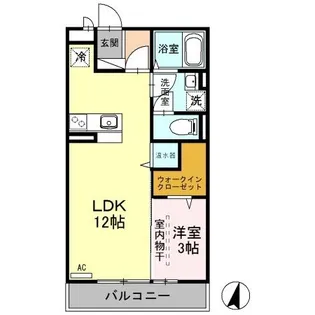 新潟県新潟市東区空港西2【アパート】の間取り