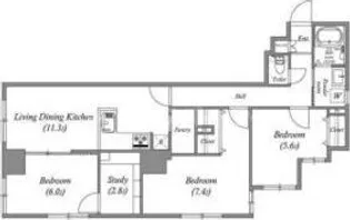 オーパスホームズ白山【1階】の間取り