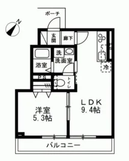 オスト六浦【1階】の間取り