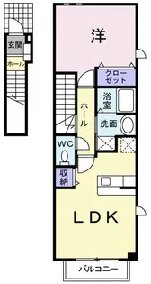 セレーノ B【2階】の間取り