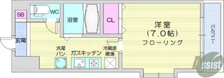 ハイツ河原町【4階】の間取り