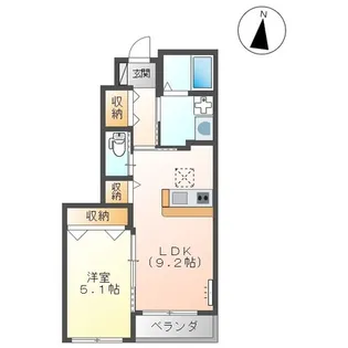 シャンボール・マーサ【1階】の間取り