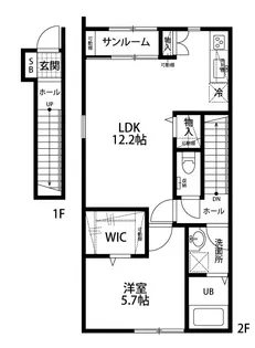 シアヴィータ寺地B棟【2階】の間取り