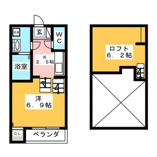 Park Side 吹上【2階】の間取り