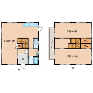 岐阜県高山市江名子町【一戸建】の間取り