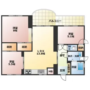 コンフォートK【3階】の間取り