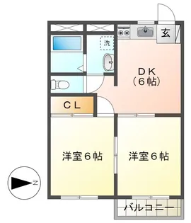 ISグランデ北野【1階】の間取り