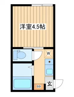 グローリア菊名【1階】の間取り