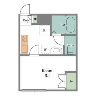 早稲田鶴巻IMAハウス【1階】の間取り