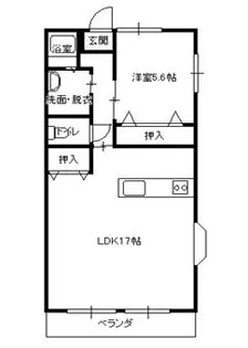 エトワール湯野【1階】の間取り