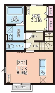 デュマンA【2階】の間取り