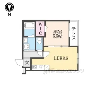 フジパレス稲田本町【1階】の間取り