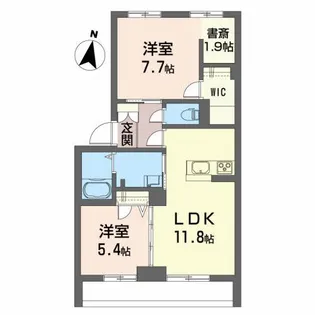 VILLA新町【3階】の間取り