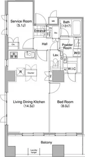コンフォリア東池袋WEST【11階】の間取り