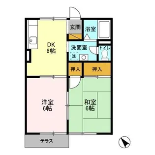プチパレス【2階】の間取り