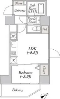 東京都台東区柳橋2【マンション】の間取り