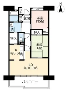 URパークタウン西武庫【4階】の間取り