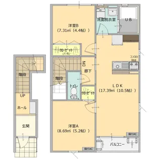 アルミュールA【2階】の間取り