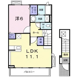クラールII【2階】の間取り