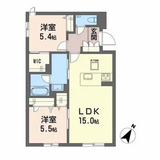 シャーメゾンエレガント【1階】の間取り