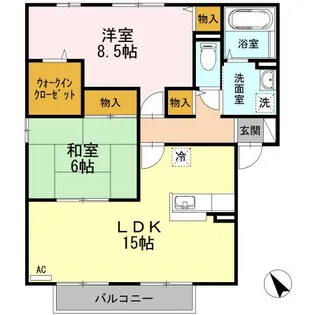 セジュールのぞみ I棟【2階】の間取り