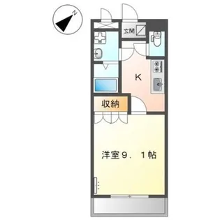 アルカディア明日香【1階】の間取り