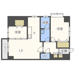 PRIME URBAN宮の沢【4階】の間取り