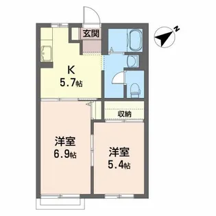 2Kの間取り画像