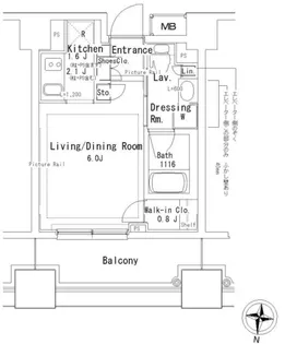 パークアクシス御茶ノ水ステージ【ParkAxis御茶ノ水ステージ】【13階】の間取り