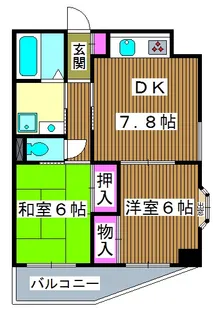 ヴィラ峯【6階】の間取り