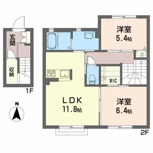 シャーメゾンセレナータA【2階】の間取り
