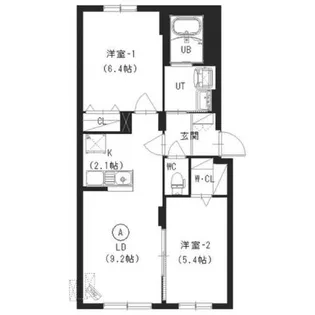 シティノーブル中の島【4階】の間取り
