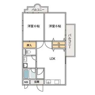 パークサイド三木第2【1階】の間取り