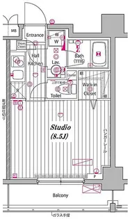 グランド・ガーラ白金高輪【6階】の間取り