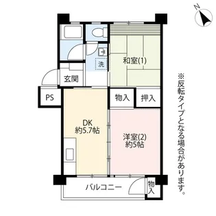 UR清瀬旭が丘【5階】の間取り