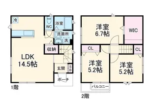 神奈川県横浜市港北区大倉山5【一戸建】の間取り