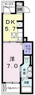 神奈川県藤沢市湘南台7【アパート】の間取り