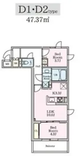 リビオメゾン大岡山【1階】の間取り