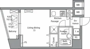 レジディア神田岩本町【4階】の間取り