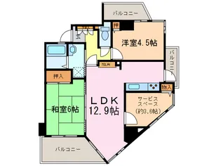 シティマンション赤池【3階】の間取り