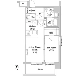 WorldResidence大手町【6階】の間取り