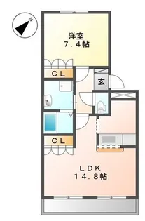 埼玉県川口市大字安行吉蔵【アパート】の間取り