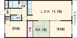 沼ノ端ハイツA棟【1階】の間取り