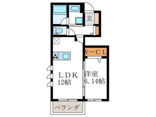仮)Livra紫竹【1階】の間取り