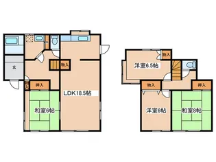 神奈川県秦野市下落合【一戸建】の間取り
