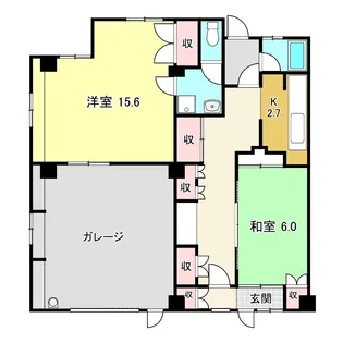 ハレモアナ新田【1階】の間取り