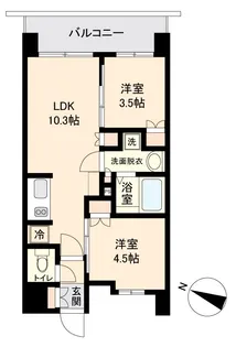 神奈川県川崎市高津区二子3【マンション】の間取り