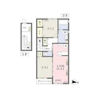 i・Court B【2階】の間取り